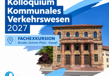 Produktgrafik zur Fachexkursion Brüder-Grimm-Platz in Kassel mit historischem Gebäude und Veranstaltungsbezeichnung.
